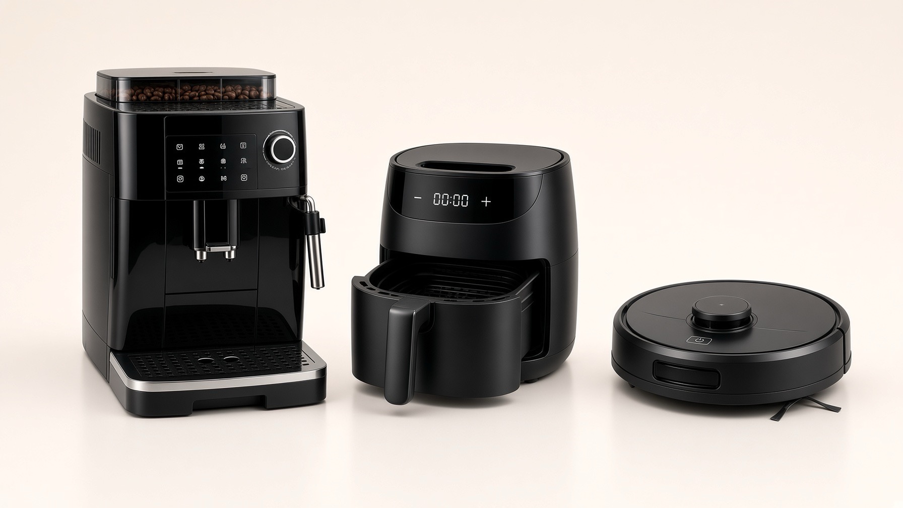 Café, airfryer et robot aspirateur